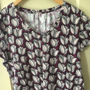 Loft vintage soft tulip tee shirt Large